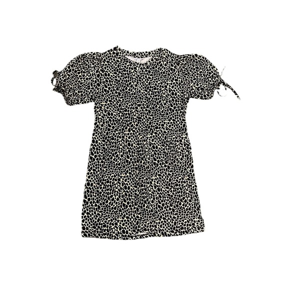 NWT TopShop animal print‎ tie puff sleeve Mini Tea Dress Size 10 - Picture 4 of 12